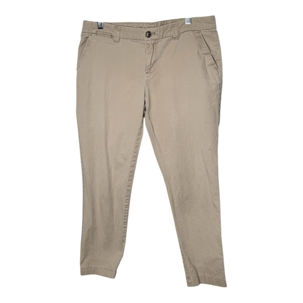 Gap Khakis Tan Beige Broken-In Straight Leg Chino Pants Size 8P Petite